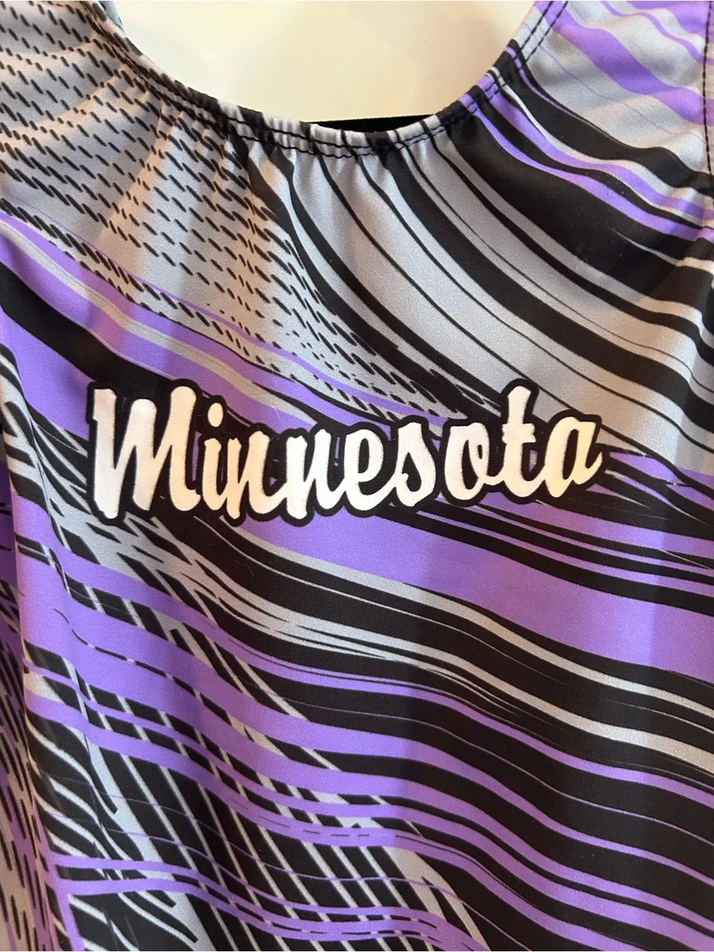 GK “Minnesota” Purple Stripe Girls' Gymnastics Leotard - CL